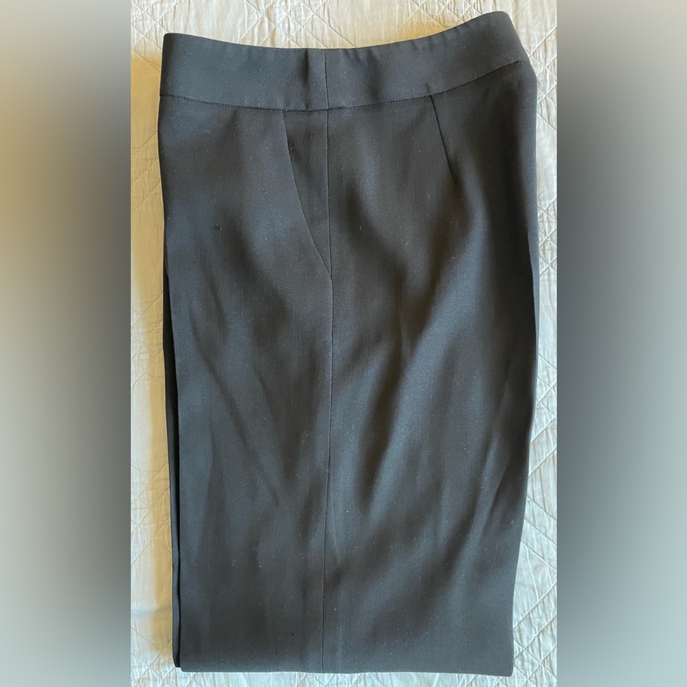 GIORGIO ARMANI Made in‎ Italy Vintage Flat Front Wool Trouser in Black Size 40
